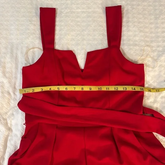 Chic Scarlet Jumpsuit - Picture 3 of 10